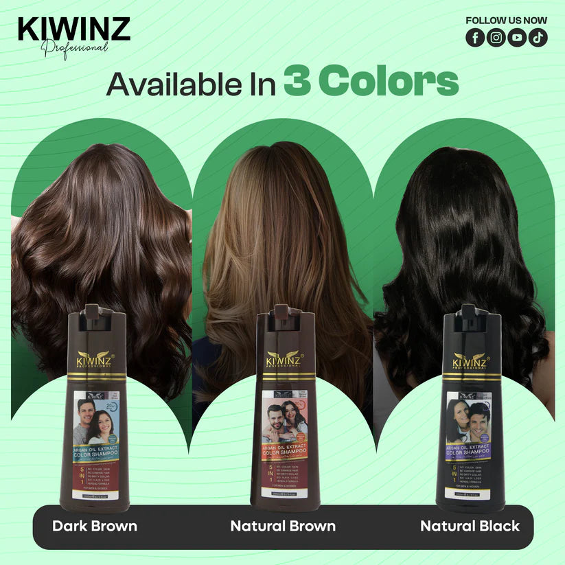Kiwinz Hair Color Shampoo For Men and Women