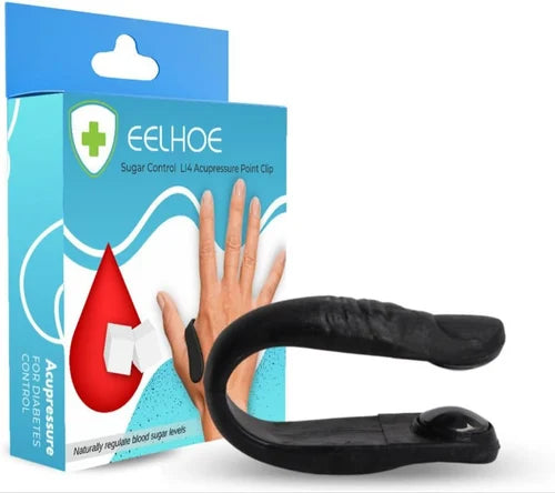 Magnetic Sugar Control Acupressure Clip | LI4 Point Diabetes Relief Tool | Headache, Migraine & Stress Therapy Device
