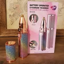 2 In 1 Electric Eyebrow Trimmer Makeup Painless Eye Brow Epilator Mini Shaver Razors Women Portable
